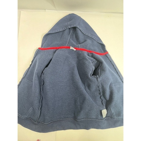 Carhartt Boys Hoodie Sweatshirt Size 6 Kids Full Zip Navy Red Spell Out Arm - Picture 13 of 14
